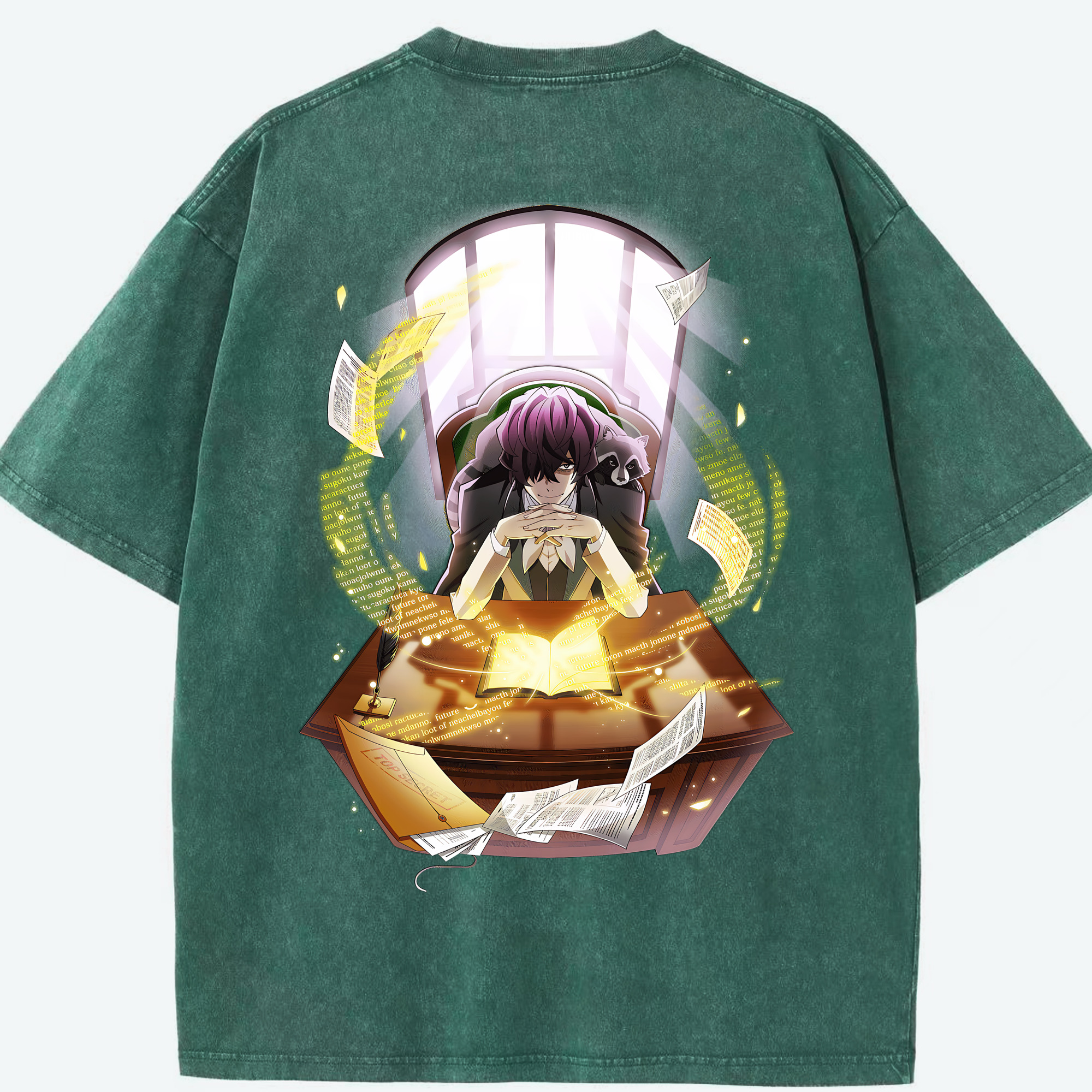 （画像用） 文豪ストレイドッグス Bungo Stray Dogs 綿100% ヴィンテージ風 半袖Tシャツ（背面プリント）